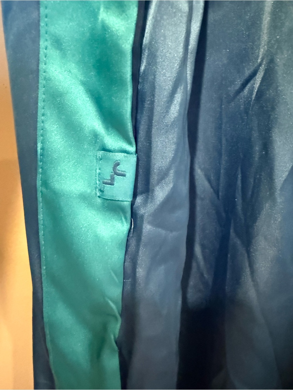 JoyLab Satin Tear Away Track Pants Blue Teal Side Stripe Size - Picture 8 of 9